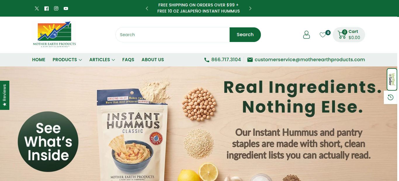 Dehydrated website