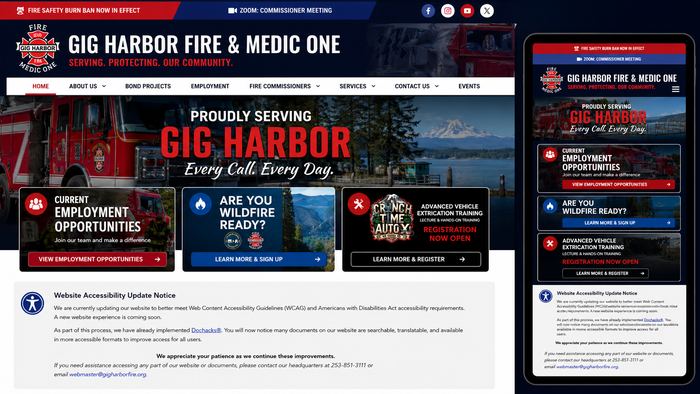 Gig Harbor Fire & Medic One website